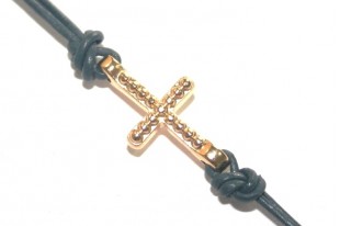 Cross Bend 2 Rings Gold 20X10mm - 2pcs