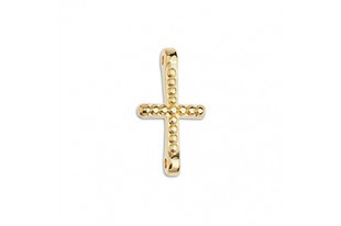 Cross Bend 2 Rings Gold 20X10mm - 2pcs