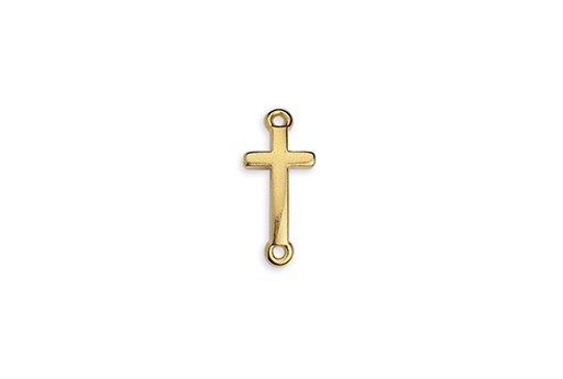 Cross Bend 2 Rings Gold 9x20mm - 2pcs