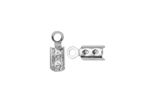 Terminali Ottone Argento Anticato 3,5x8mm - 16pz