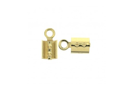 Brass Crimp Ending Gold 3,5x8mm - 16pcs