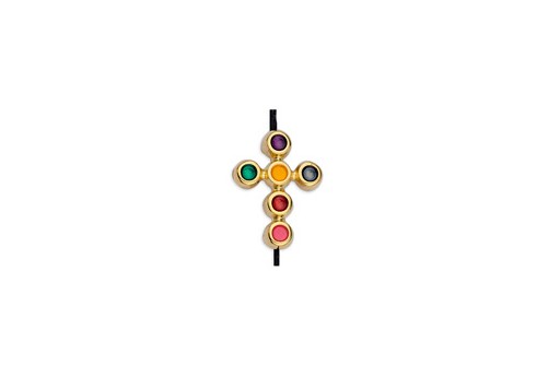 Link Croce Oro Multicolor 11,7x15,6mm