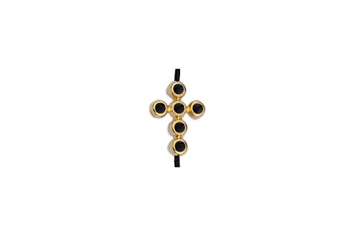 Link Croce Oro Nero 11,7x15,6mm