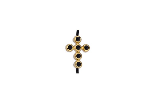 Link Cross Gold Black 11,7x15,6mm