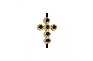 Link Croce Oro Nero 11,7x15,6mm