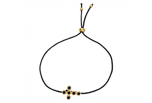 Link Croce Oro Nero 11,7x15,6mm 2