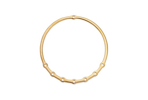 Component Ring Wire With 7 Holes - Gold 60mm