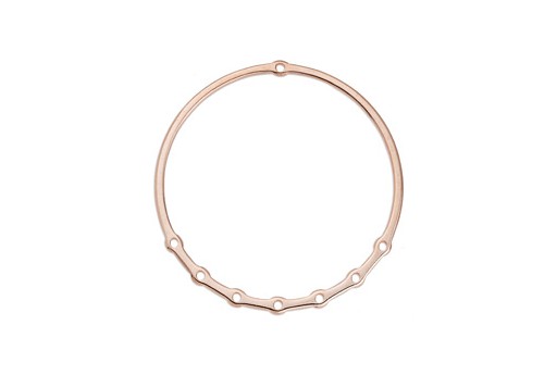 Component Ring Wire With 7 Holes - Rose Gold 60mm