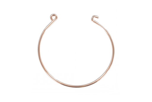 Metal Bangle Bracelet for Setting Article Rose Gold 57mm