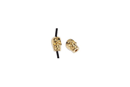 Metal Bead Skull - Gold 5,5x8,2mm - 3pcs