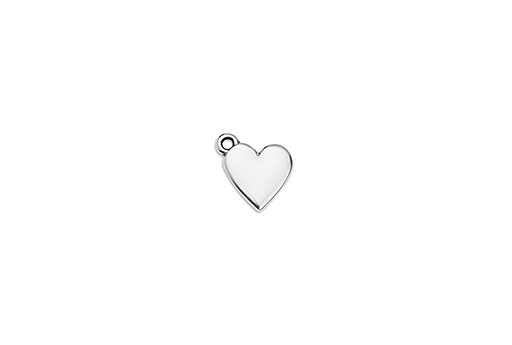 Heart Pendant - Silver 9,3x9,8mm - 2pcs