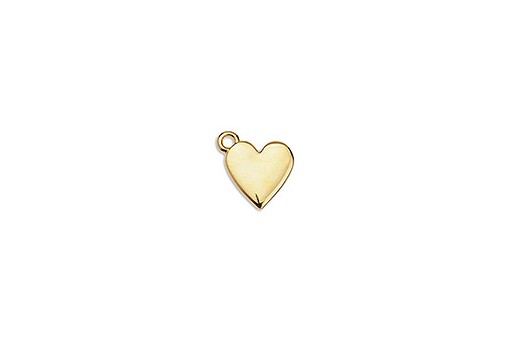 Heart Pendant - Gold 9,3x9,8mm - 2pcs