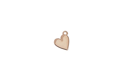 Heart Pendant - Rose Gold 9,3x9,8mm - 2pcs