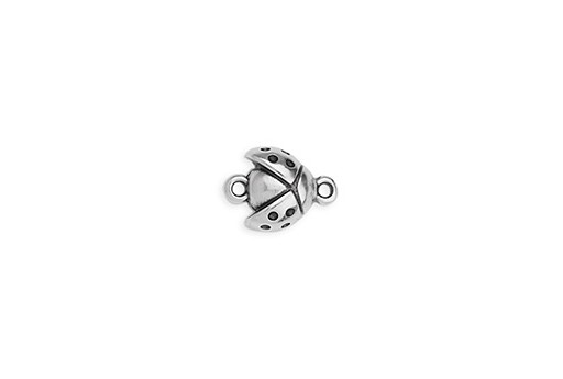 Link Ladybug Open Wings - Silver 10x14mm - 2pcs