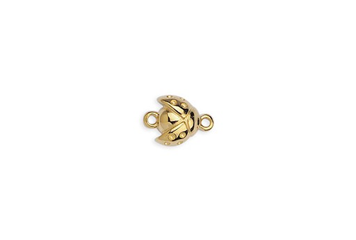 Link Ladybug Open Wings - Gold 10x14mm - 2pcs