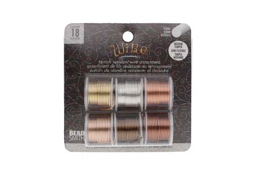 Lacquered Tarnish Resistant Wire 6 Pack 18ga - 2yd