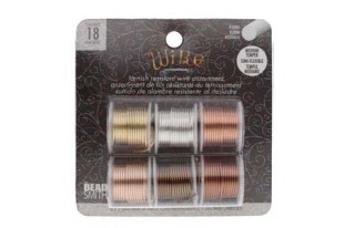 Lacquered Tarnish Resistant Wire 6 Pack 18ga - 2yd