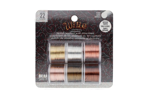 Lacquered Tarnish Resistant Wire 6 Pack 22ga - 4yd