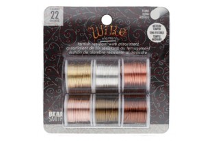 Lacquered Tarnish Resistant Wire 6 Pack 22ga - 4yd