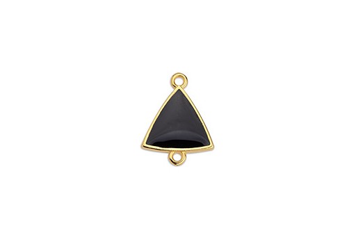 Link Triangolo Oro - Nero 14,8x19mm