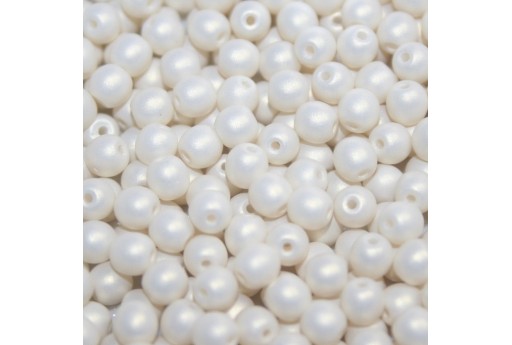 Tondi Vetro di Boemia - Neon Silk White 6mm - 50pz