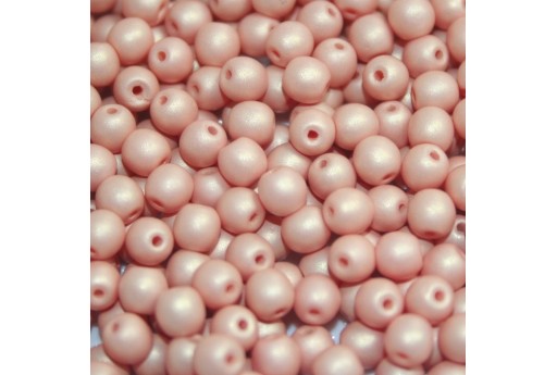 Czech Round Beads - Neon Silk Chocolate 6mm - 50pcs