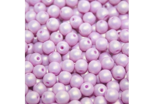 Tondi Vetro di Boemia - Neon Silk Lavender 6mm - 50pz