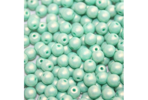 Tondi Vetro di Boemia - Neon Silk Seafoam 6mm - 50pz