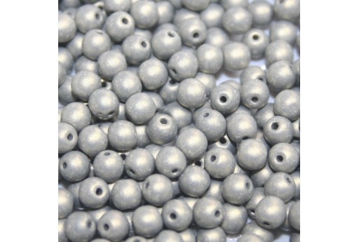 Tondi Vetro di Boemia - Neon Silk Gray 6mm - 50pz