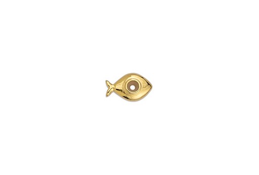 Bead Stopper Fish - Gold 13x8mm - 1pc