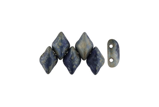 GemDuo Beads - Matte Cobalt Rembrandt 8x5mm - 10gr