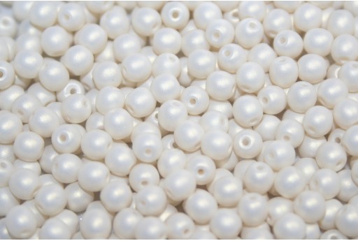 Czech Round Beads Neon White 3mm - 100pcs