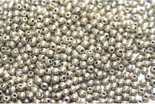 Czech Round Beads - Sueded Gold Cloud Dream 2mm - 150pcs