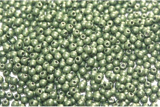 Czech Round Beads - Sueded Gold Fern 2mm - 150pcs