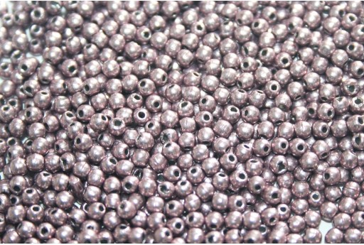 Czech Round Beads - Sueded Gold Blackened Pearl 2mm - 150pcs