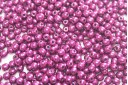 Tondi Vetro di Boemia Sueded Gold Fuchsia Red 3mm - 100pz