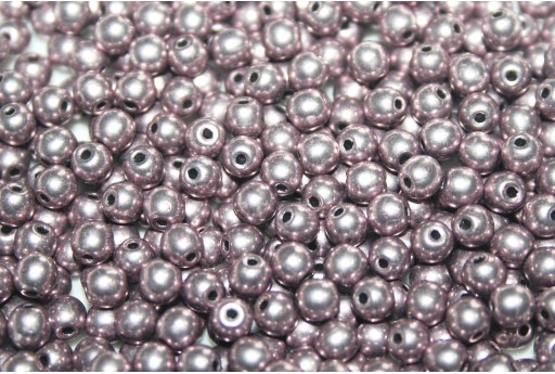 Tondi Vetro di Boemia Sueded Gold Blackened Pearl 4mm - 100pz