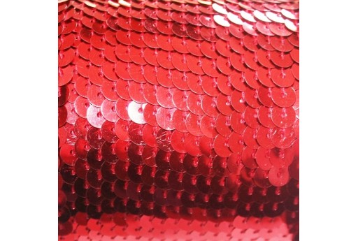 Red Sequins Strand Smooth 6mm - 2mt