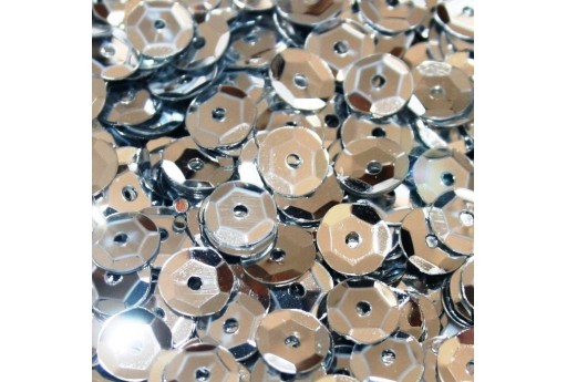 Cuvettes Sequins Silver 6mm - 20gr