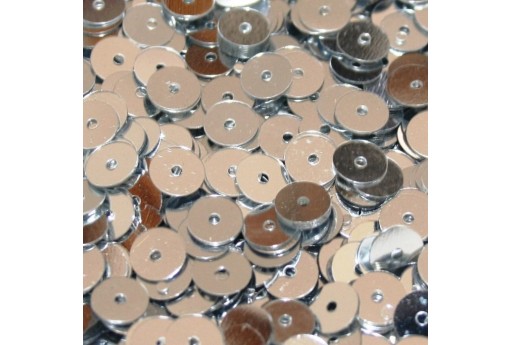 Smooth Sequins Silver 6mm - 10gr