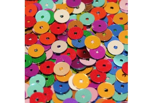 Smooth Sequins Multicolor 6mm - 10gr