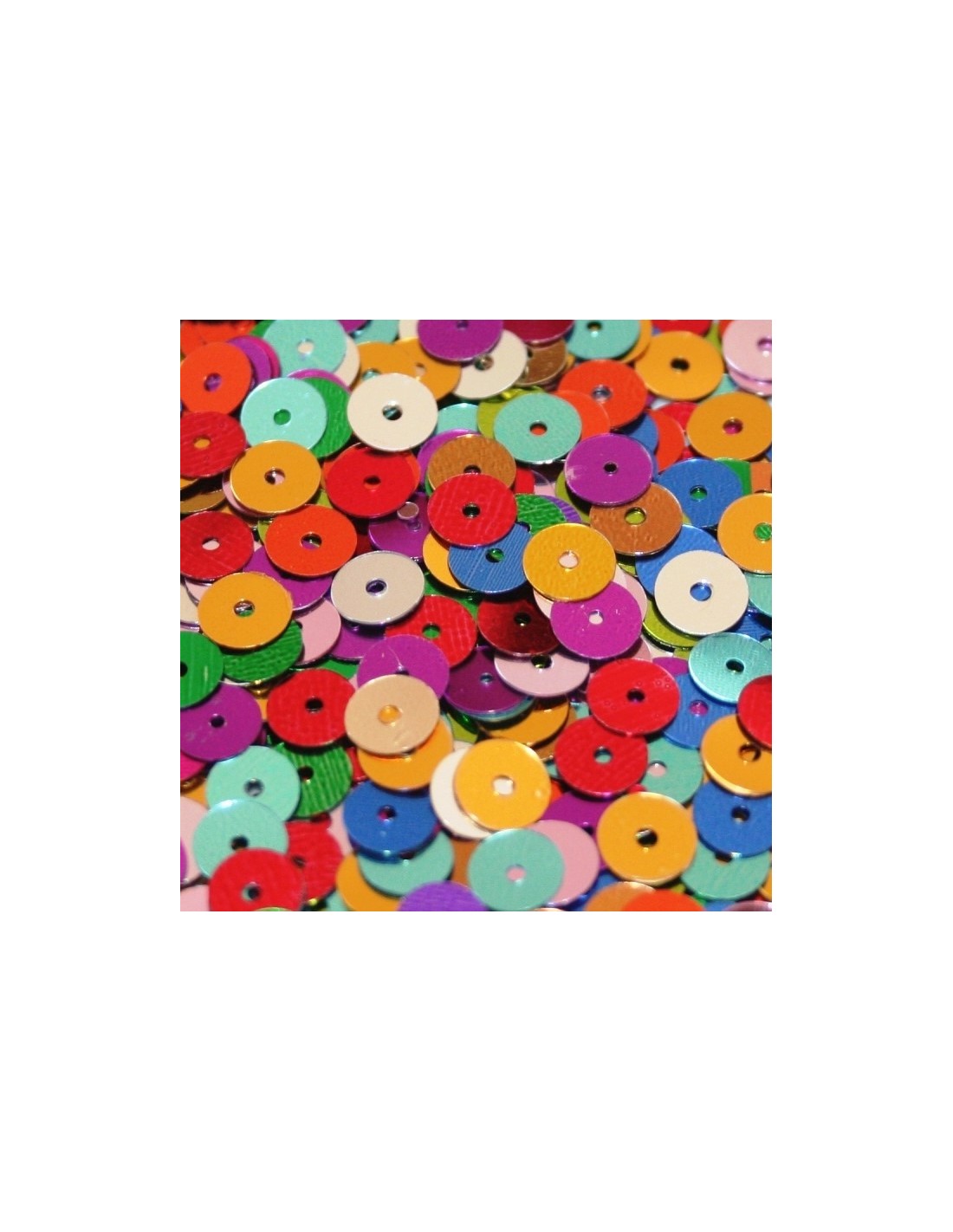 240 Grandi Paillettes Laser PVC Rotondo 15mm Con Foro In 2