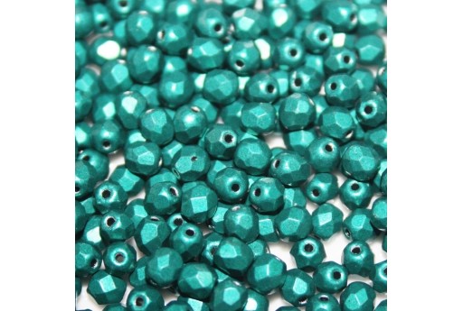 Fire Polished Beads Saturated Metallic Forest Biome 4mm - 60pcs