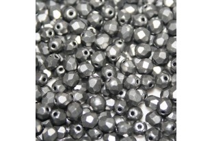 Perline Mezzi Cristalli Saturated Metallic Frost Gray 4mm - 60pz