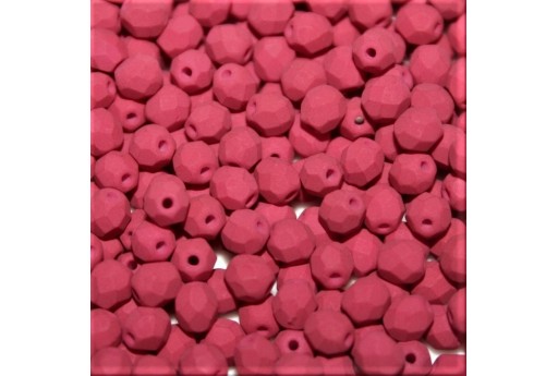 Fire Polished Beads Matte Velvet Purple Wine 4mm - 60pcs