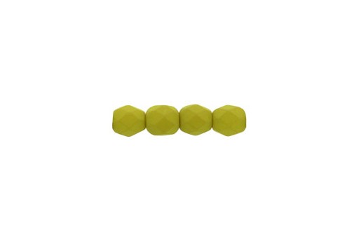 Fire Polished Beads Matte Velvet Lemongrass 4mm - 60pcs 2