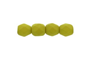 Fire Polished Beads Matte Velvet Lemongrass 4mm - 60pcs