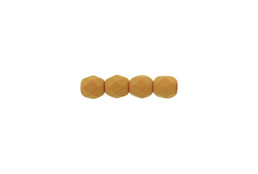 Fire Polished Beads Matte Velvet Mustard 4mm - 60pcs 2