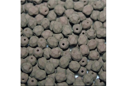 Fire Polished Beads Matte Velvet Mushroom 4mm - 60pcs