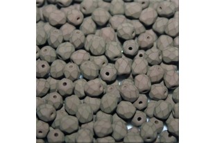 Fire Polished Beads Matte Velvet Mushroom 4mm - 60pcs